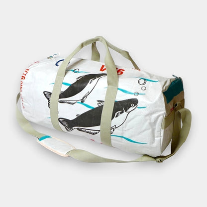 SPORTY BAG | Upcycelte Sporttasche in weiß